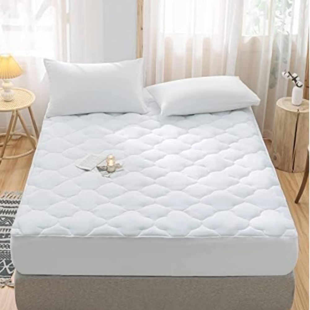 King Size Pillow Top Mattress Cover Cooling Protector Breathable Fluffy - Picture 6 of 6